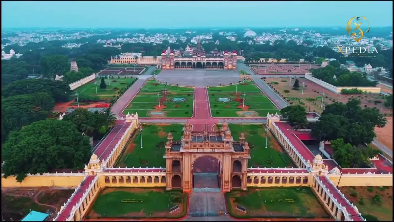 Grand illuminated Ambavilas Palace in Mysore, Karnataka